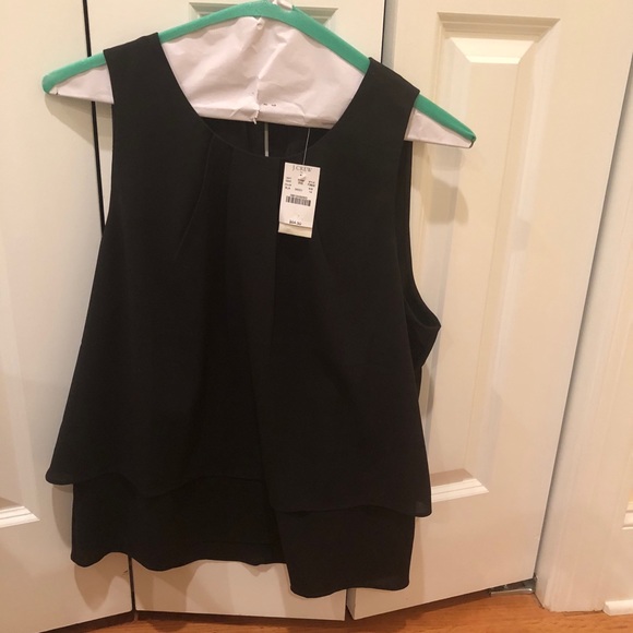 J. Crew Tops - ⬇️NWT J.Crew dressy two tiered black shell, 14